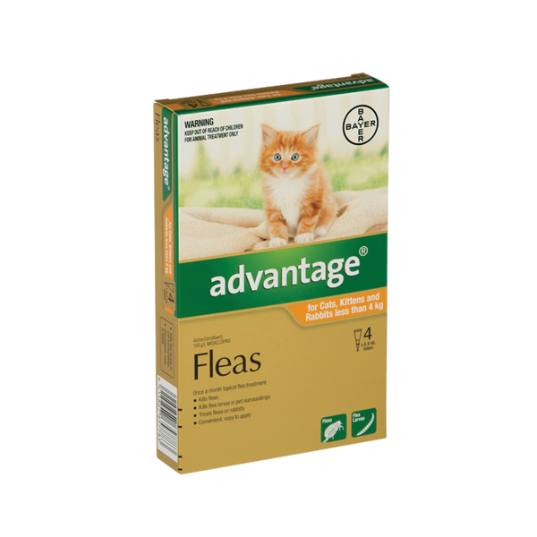 Advantage Cat Under 4kg 4 Pack