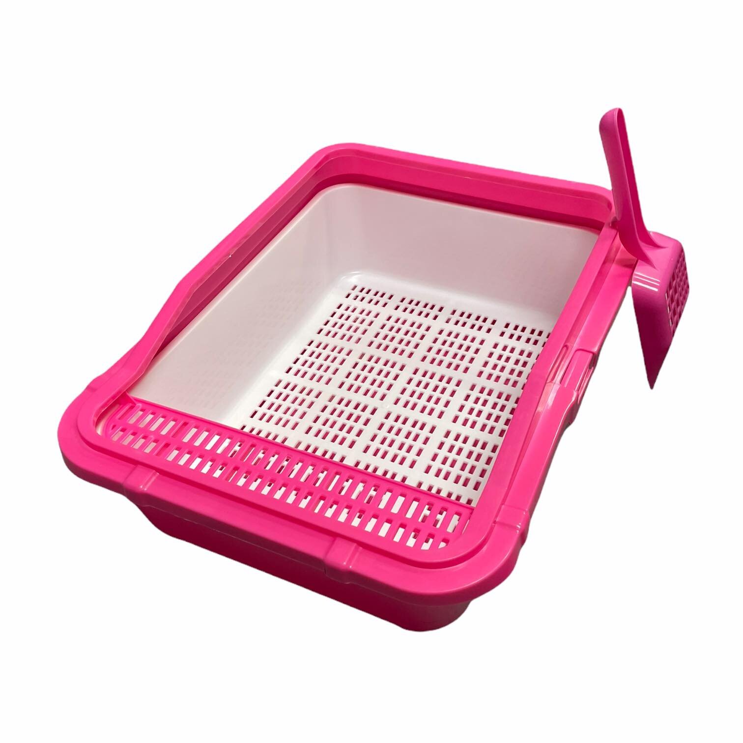 cat litter box with grate