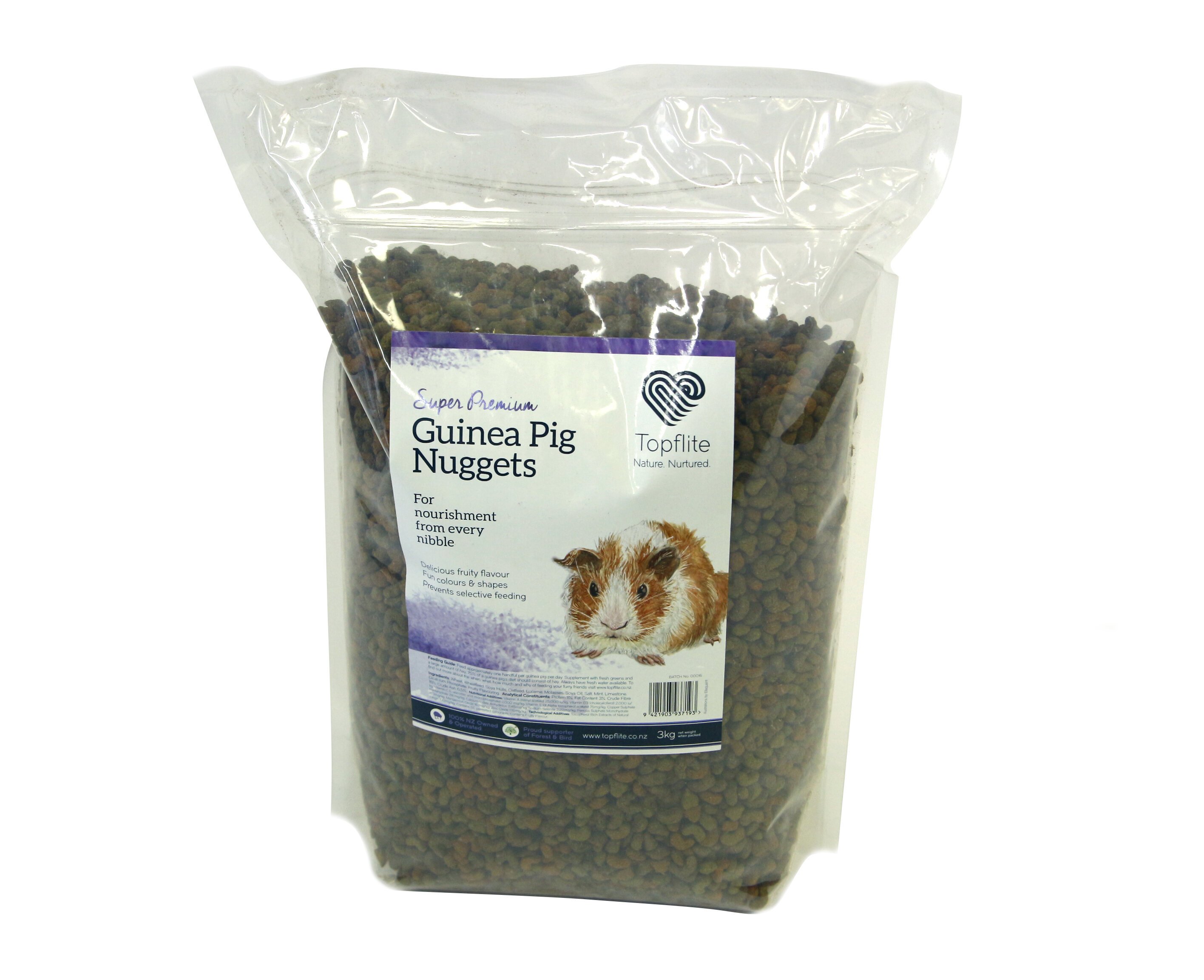 Super Premium Guinea Pig Nuggets Small Pets Food Treats Guinea Pig Pet Shop Auckland Pet.kiwi Topflite