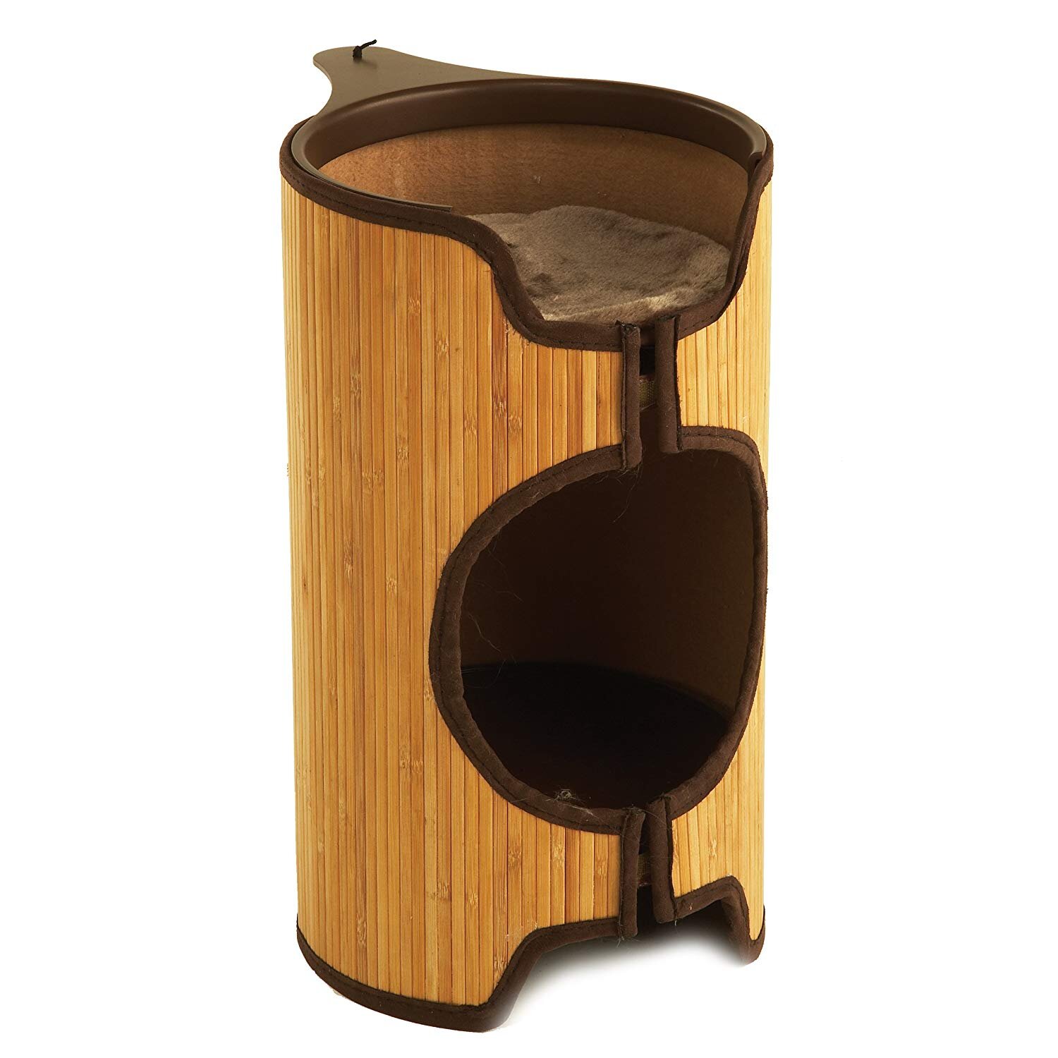 Bamboo Cat Tower Cat Scratching Post NZ Pet.kiwi Rosewood