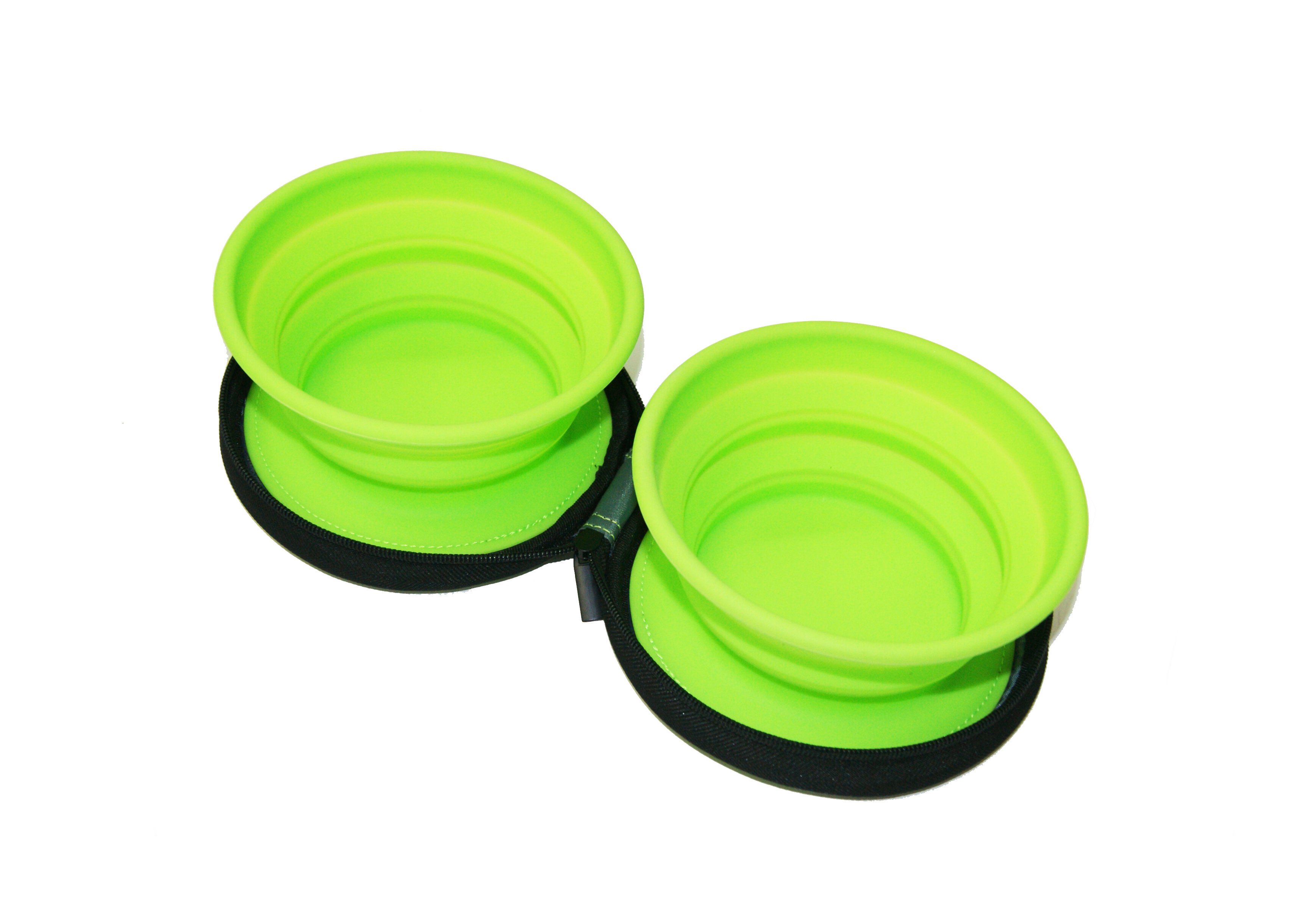 Collapsible Silicone Double Travel Bowl Dog Bowls And Fountains Bowls