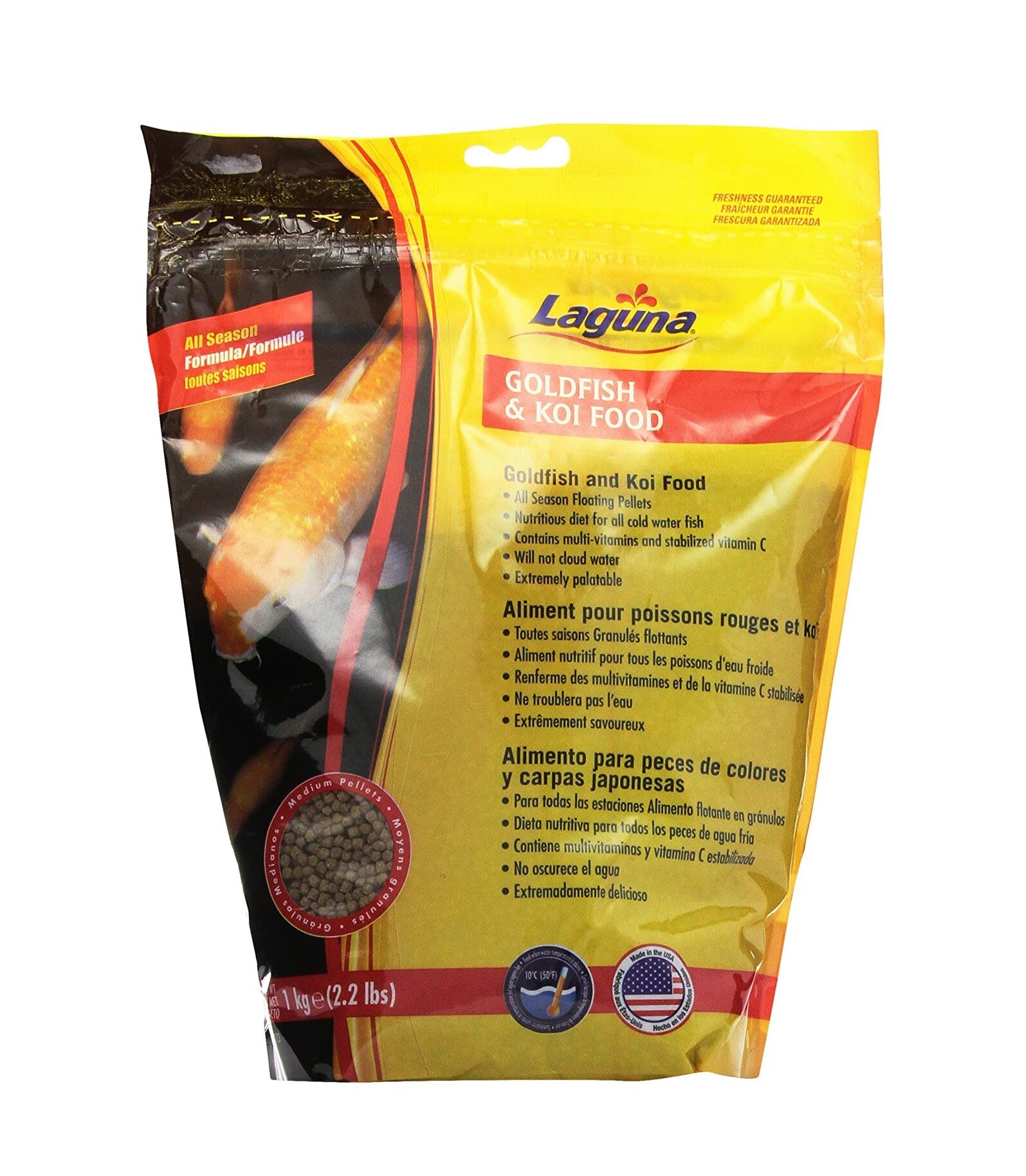 Laguna Goldfish Koi Food Medium Pellets 1kg Exotics Fish Food Pellets Pet Shop Auckland Pet.kiwi