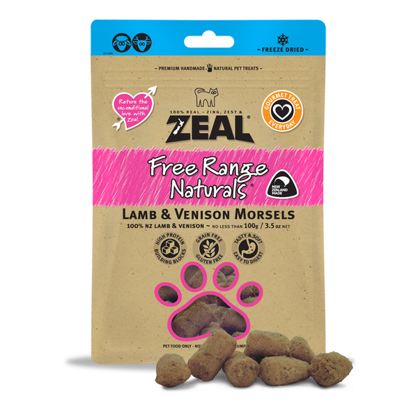 Freeze Dried Lamb & Venison Morsels 100g