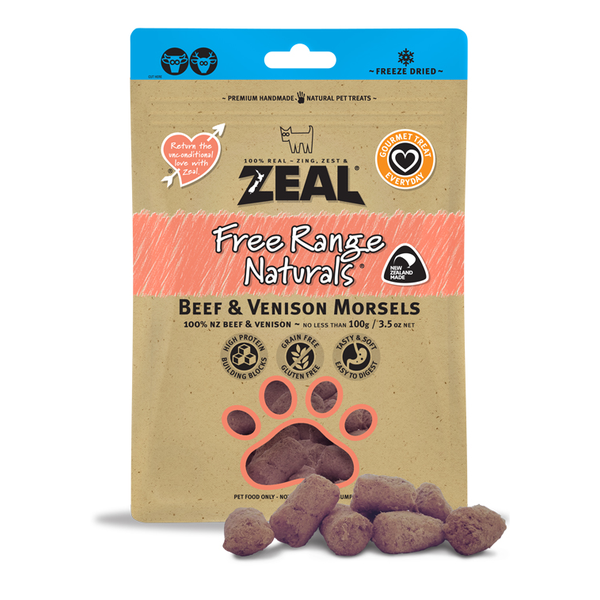 Freeze Dried Beef & Venison Morsels 100g