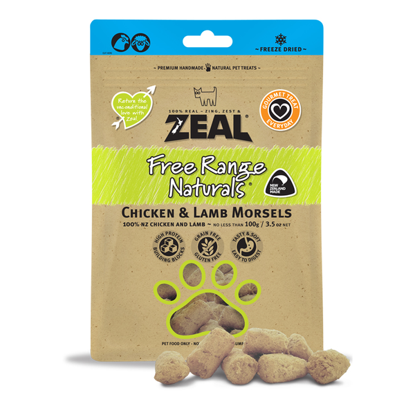 Freeze Dried Chicken & Lamb Morsels 100g