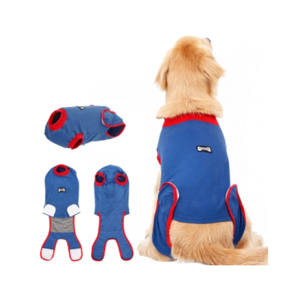 Surgical body suit outlet for dogs