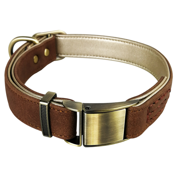 Bronze Adjustable Leather Collar