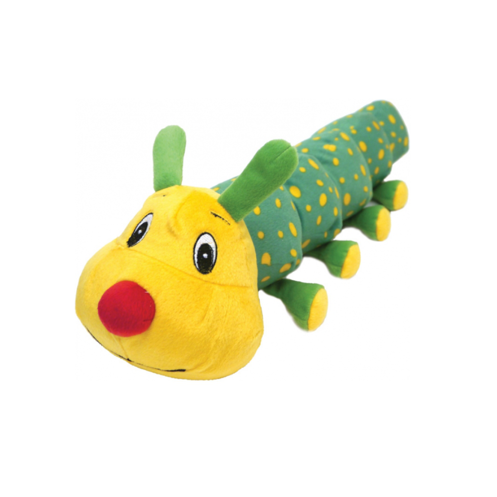 patchwork caterpillar dog toy