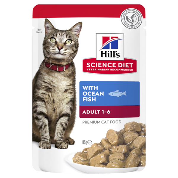 Hill's Science Diet Adult Ocean Fish Pouches Cat Food 85g