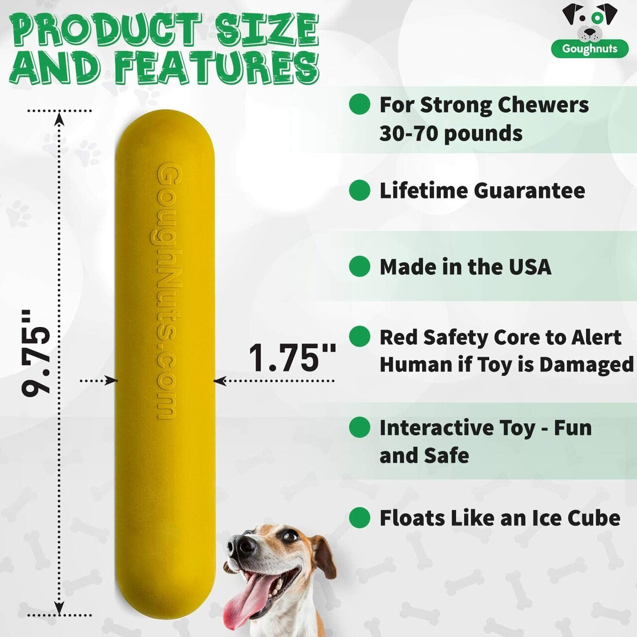 Goughnuts guaranteed indestructible outlet dog toy