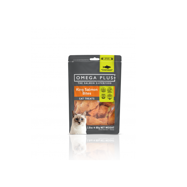 King Salmon Bites Cat Treats 80g