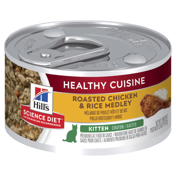 Hill's Science Diet Kitten Healthy Cuisine Chicken & Rice Medley Canned 79g 