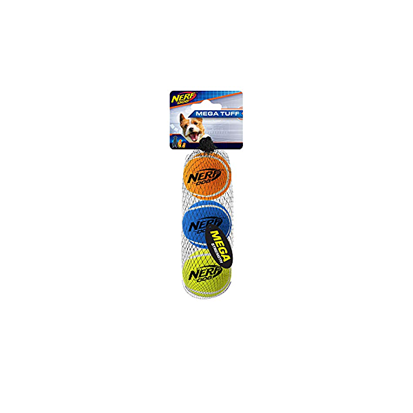 Nerf Tennis Ball Mega Tuff 3pk 5.08cm