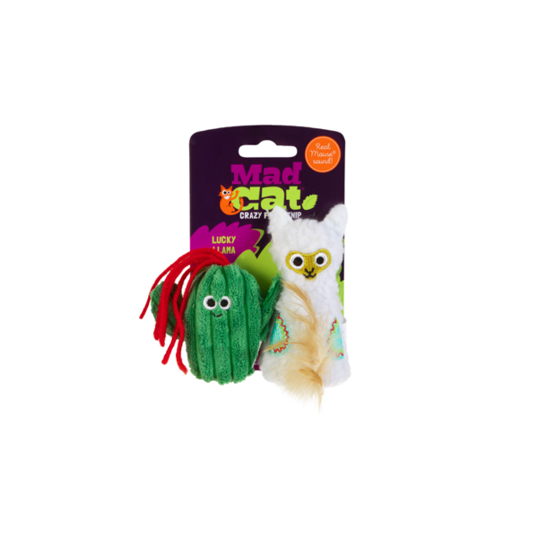 Mad Cat Lucky Llama 2pk Cat Toy