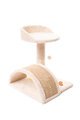 Beige Curved Sisal Cat Scratcher