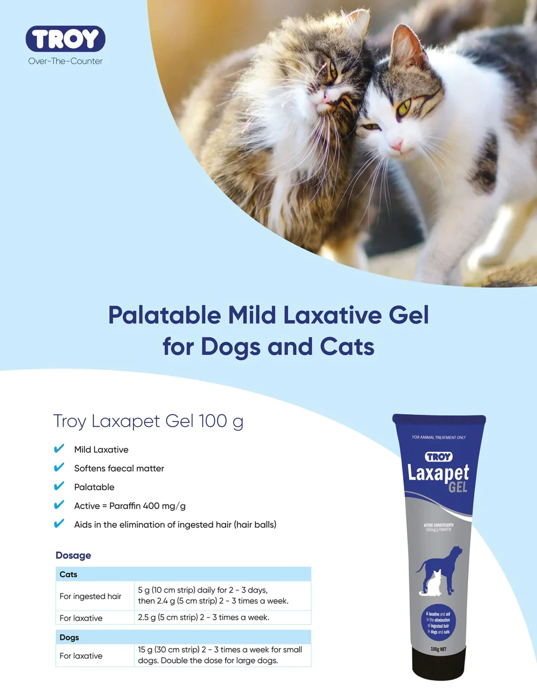 Troy Laxapet Gel 100g - Dog-Health & Supplements : Pet Shop