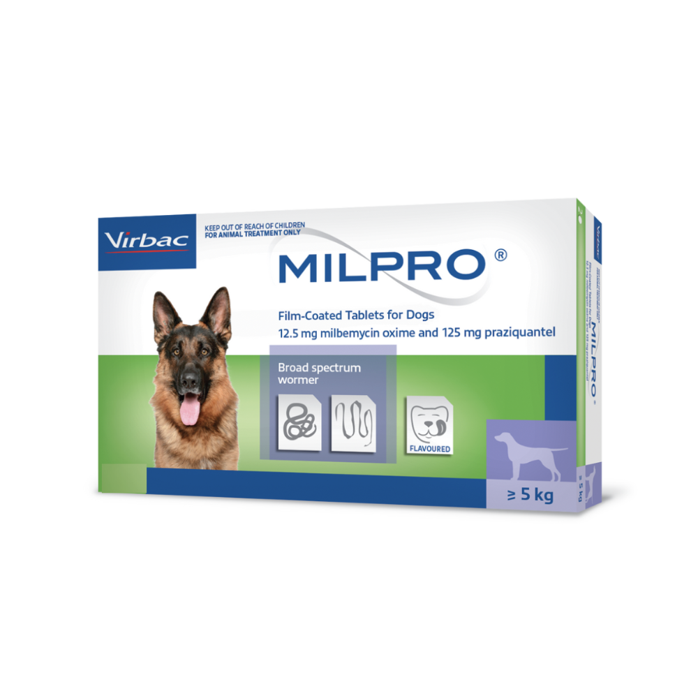 Milpro dog worming store tablets