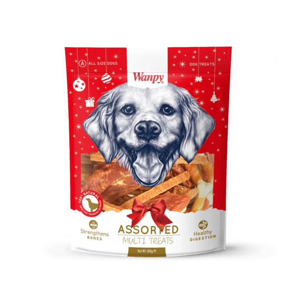 Wanpy Christmas Assorted Dog Treats 300g