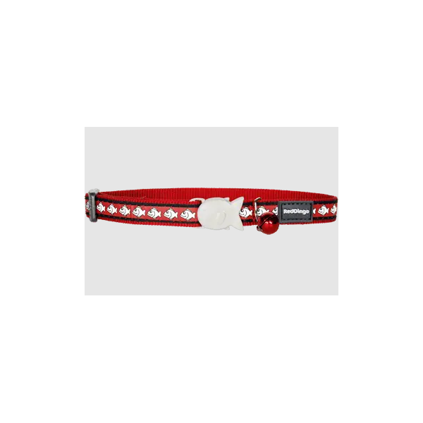 Red Dingo Cat Collar Ref Fish Red Small