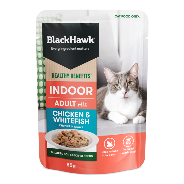 Black Hawk Healthy Benefits Cat Indoor Chicken and Fish Gravy 85g