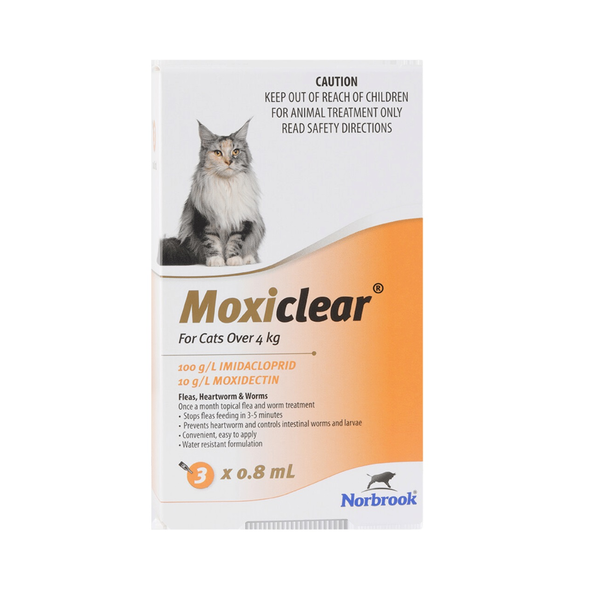 Moxiclear Large Cat Flea and Worm Treatment over 4kg