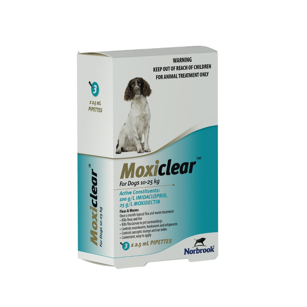 Moxiclear Flea and Worm Treatment For Large Dogs 10-25kg