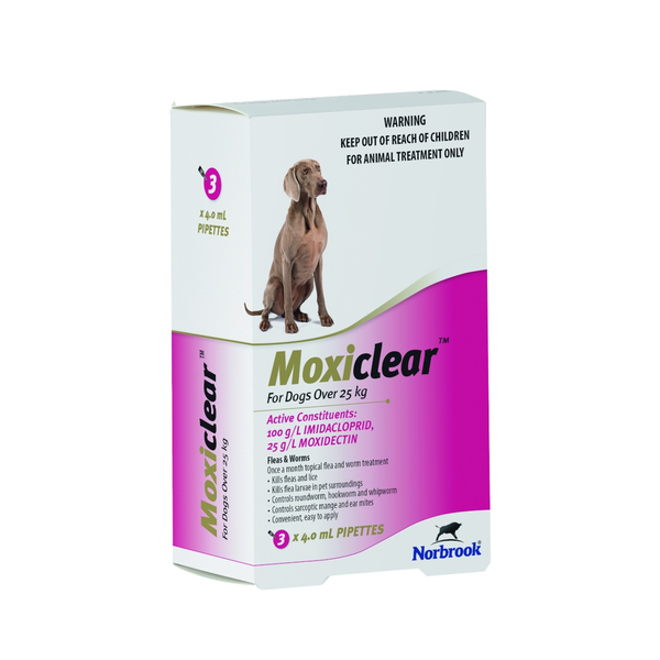 Moxiclear Flea and Worm Treatment For Dogs Over 25kg