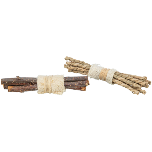 Seagrass & Wood Gnawing Sticks w/Loofa