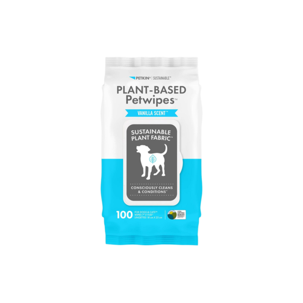 Petkin Plant Based Wipes Vanilla 100pk