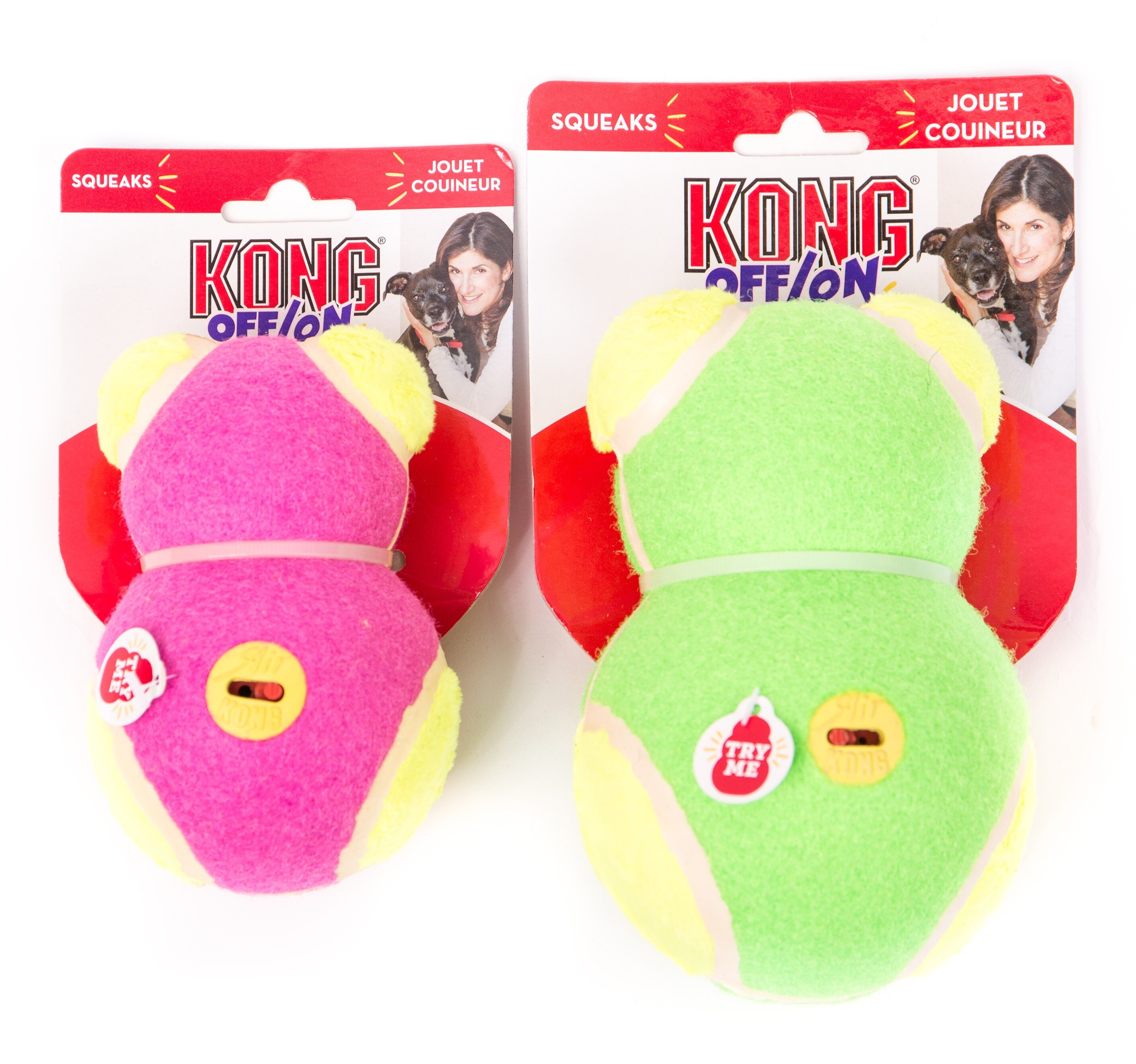 Kong on off outlet squeaker