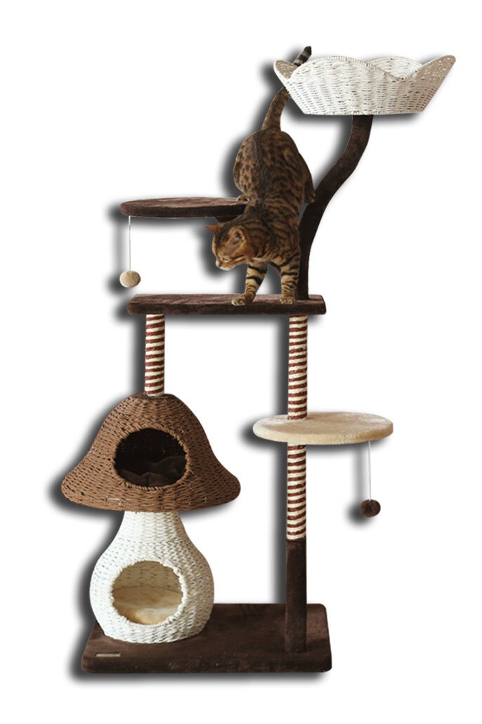 Sadie Range Mushroom Tower Cat Scratching Post NZ Pet.kiwi