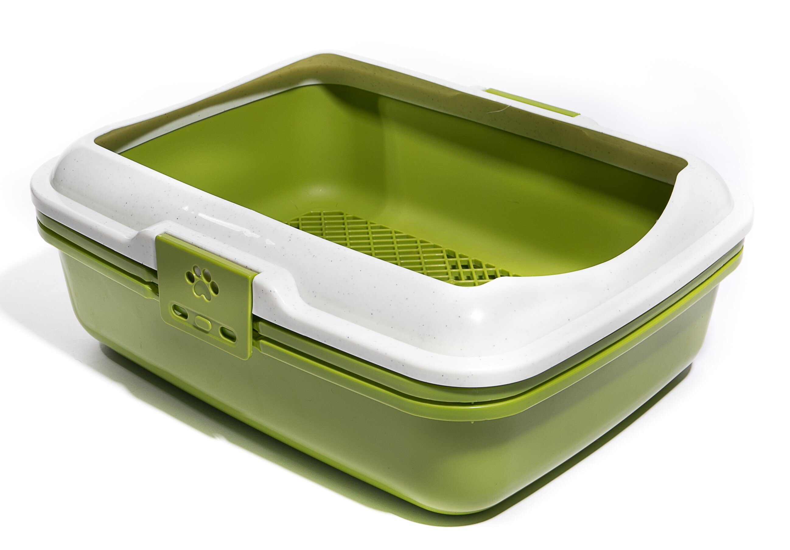 Sifting pan outlet litter boxes