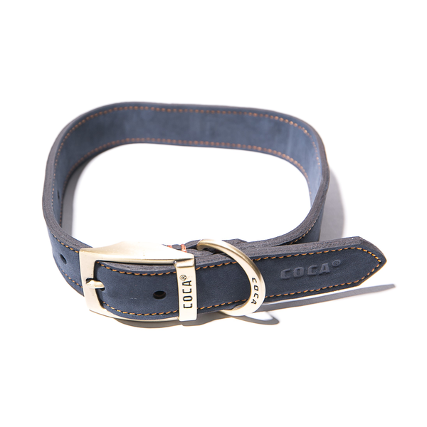 Nubuck Leather Collar with Kirsite Buckle