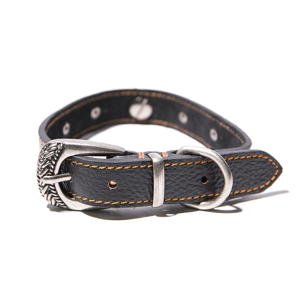 Artisan Filigree Soft Leather Dog Collar