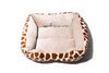 Giraffe Print Grey Velvet Pet Bed