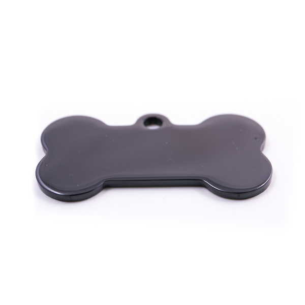 Pet.kiwi Stainless Steel ID Tag - Black Bone