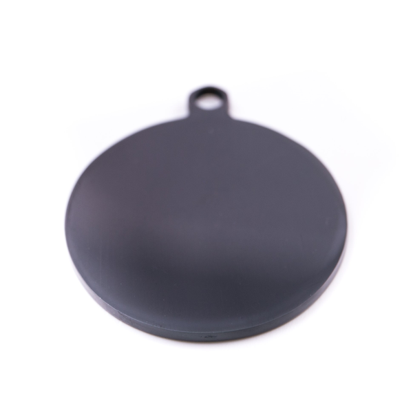 Pet.kiwi Stainless Steel ID Tag - Black Circle