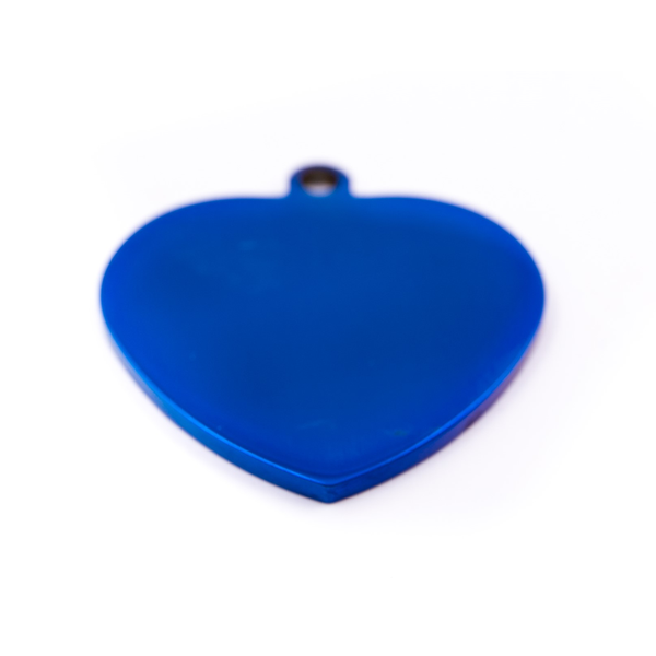 Pet.kiwi Stainless Steel ID Tag - Blue Heart