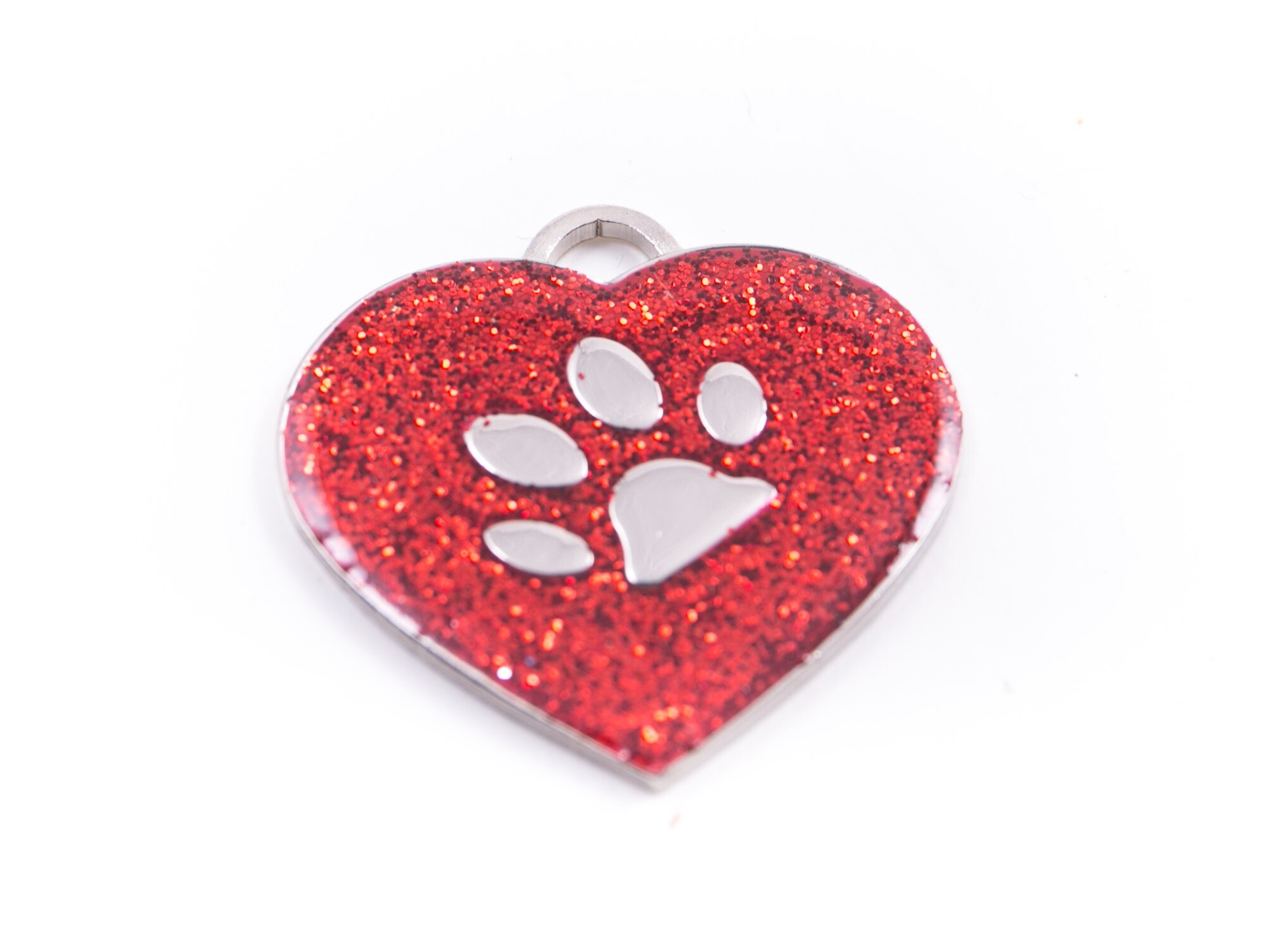 red heart dog tag