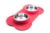 Double Silicone Bone Shaped Food Bowl