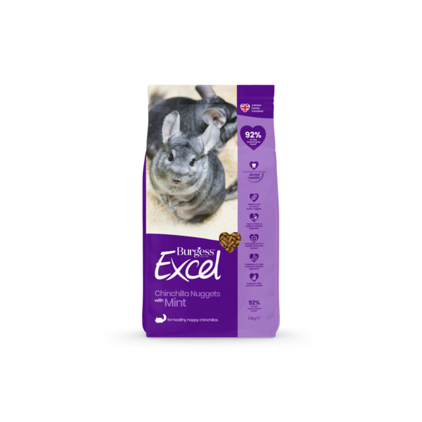 Burgess Excel Chinchilla Nuggets 1.5kg Small Pets Food Treats