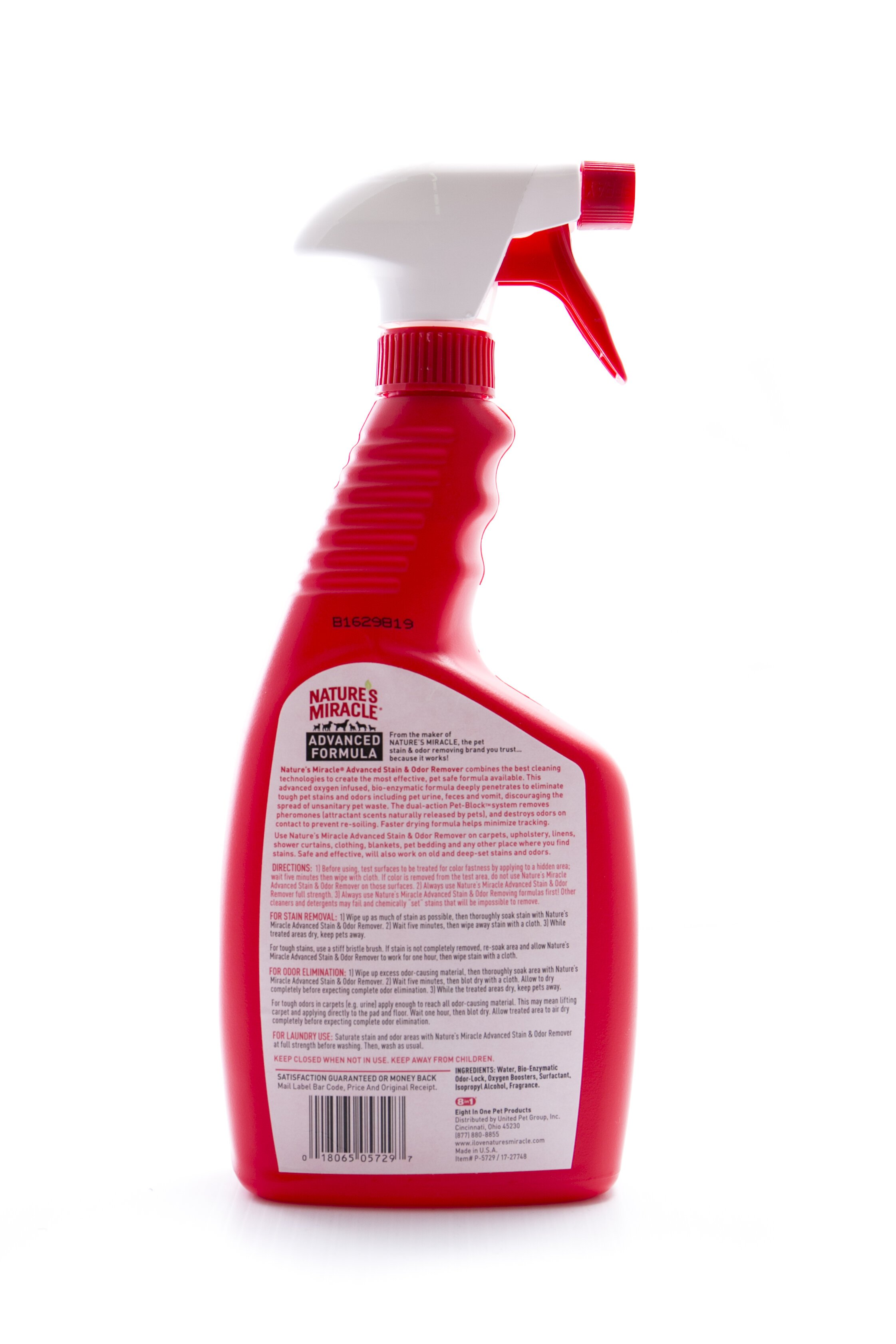 Nature's Miracle Spray Pet Stain And Odor Remover Enzymatic