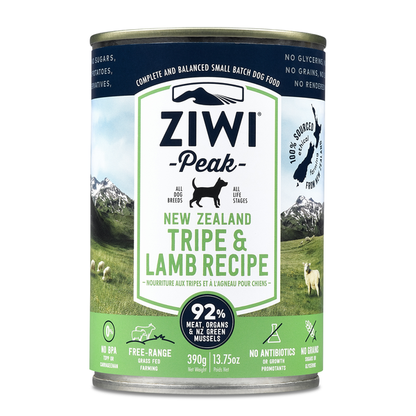 ZIWI Peak Canned Tripe & Lamb Dog Food 390g