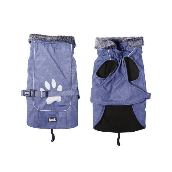 Fleece Lined Dog Jacket - Blue