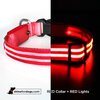 USB Rechargeable LED Dog Collar - Red