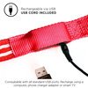 USB Rechargeable LED Dog Collar - Red